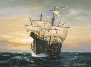 帆船模型 油彩帆船画